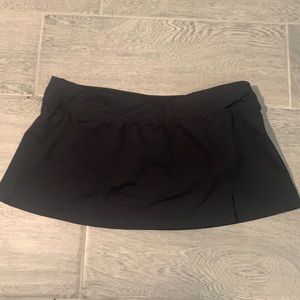 Lands' End Swim Bottom Size 10 Black Ribbed Skirt
